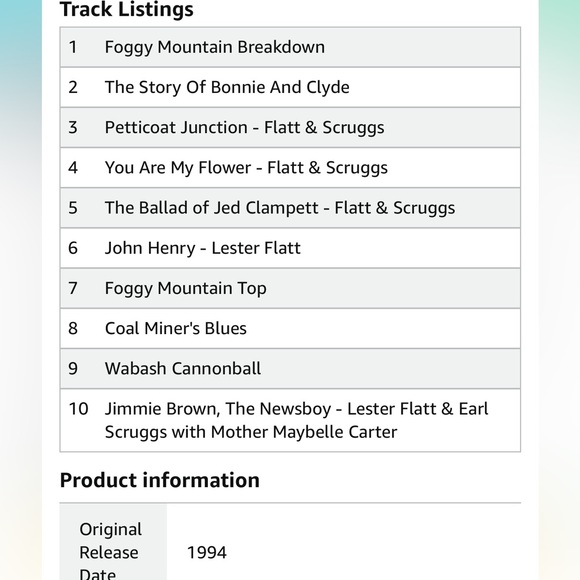 Flatt & Scruggs “On Foggy Mountain” CD like new - Picture 3 of 5